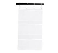 Durable Bathroom Organizer, Over the Door Hanging Mesh Pockets Storage Bag for Towels and Essentials, Fashionable Design 63 * 36cm, Comes with Metal Hooks