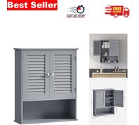 Durable Bathroom Wall Cabinet with Adjustable Storage & Stylish Dove Grey Finish