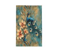 Durable Beach Towel Peacock Flower Swimming Towels Quick Dry Swim Towel For Pool Camping Gym 80X130Cm