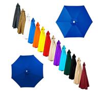 Durable Beige Parasol Replacement Canopy 2.5m/2.7m/4.0m - Fits 6/8 Ribs Garden Umbrella Ideal for Yard Beach & Patio Weather-Resistant Cover Only