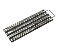 Durable Black 1/4" 3/8" 1/2" Square Drive Bit Holder Tray With Retaining Rails
