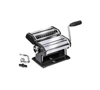 Durable Black And Chrome Pasta Maker, Versatile Machine For Pasta, Spaghetti, Comfortable Kitchen Accessory