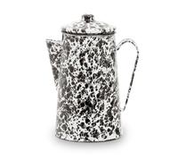 Durable Black And White Patterned Coffee Pot, Elegant Design Coffee Pot, Practical Coffee Pot For Breakfast