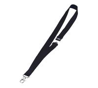 Durable Textile Badge Lanyard 20mm Black, Pack of 10 8137/01
