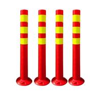 Durable Bollard Post for Parking and Traffic Management - Reflective Caution Cone for Driveways and Warehouses(90cm 4pcs)