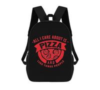 Durable Book Bags All I Care About is Pizza Daypack Resistant Rucksack for Travel, Hiking, Work, 42X32X14Cm
