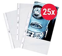 Durable Business Punched Pockets Sleeve Wallets, 25 Pack, A5 Clear