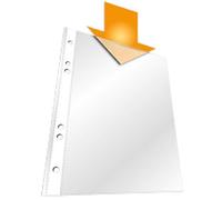 DURABLE Business Punched Pockets A5 Embossed 60 microns PP (Polypropylene) Top Opening 6 Holes 2650 Pack of 25