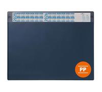 Durable Calendar Desk Mat, 65 x 48cm Protective Pad, Clear Overlay, Dark
