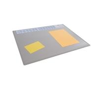 Durable Clear Overlay Calander PC Desk Pad Protector Mat, 65x50cm, Grey