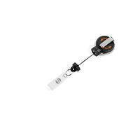 Durable Extra Strong Retractable Clip Badge Reels for ID & Keys, 5 Pack, Black -