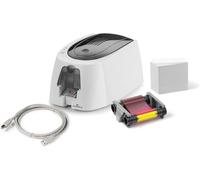 Durable Card Printer Duracard ID 300 EU, Assorted Colours, 891000 | Self-labelling of plastic cards, includes YMCKO ribbon and blanks for 100 prints, catch tray for 25 thick or 40 thin cards