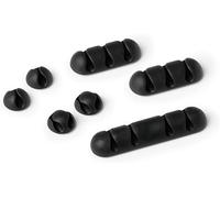 Durable CAVOLINE Cable Management Cable Clips | Pack of 7 Assorted Graphite Self