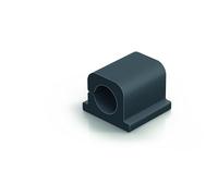 Durable CAVOLINE Cable Management Clips | Pack of 6 Large Graphite Self-Adhesive Cable Channelling Clips for 1 Cable | Ideal for Cable and Wire Management | Extreme for Holding Electrical Cables