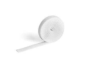 Durable CAVOLINE Cable Management Hook and Loop Cable Tie | Reusable Self-Gripping Tape for Quickly Bundling and Tidying Cables | Can be Easily Cut To RequiRed Size | 1 Metre Roll in White