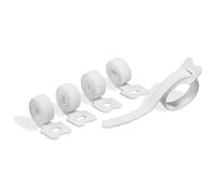 Durable CAVOLINE Cable Management Self-Gripping Cable Ties For Sorting And Bundling Cables Extreme Alternative To Plastic Cable Ties Reusable Pack Of 5 In White