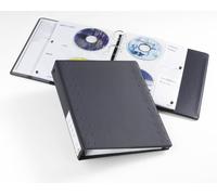 Durable CD/DVD Index Ring Binder for 40 Disks & Labels | A4 Dark Grey