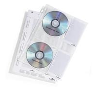 Durable CD/DVD Pockets | Double Sided Wallet Index for 4 Disks | 25 Pack | A4