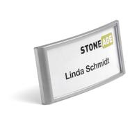 Durable Classic Magnetic Name Tag Badge Holders + Inserts | 10 Pack | 34 x 74mm