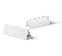 Durable Clear Acrylic Table Place Name Holders and Inserts | 10 Pack | 61x210mm