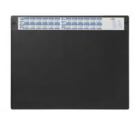 Durable Clear Overlay Calander Desk Mat Notes Protector Pad, 65x52cm, Black