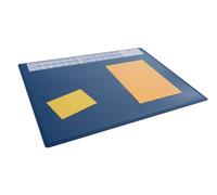 Durable Clear Overlay Calendar PC Desk Pad Protector Mat | 65x50 cm | Navy Blue