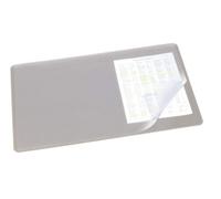 Durable Clear Overlay Non-Slip Desk Mat Notes Protector Pad | 53x40 cm | Grey