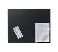 Durable Clear Overlay Non-Slip Desk Mat Notes Protector Pad 65x52cm Black 7203/01