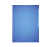 Durable Clear Plastic Cut Flush Document Wallet Folder | 100 Pack | A4 Blue