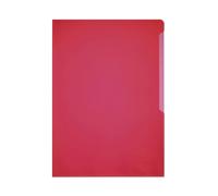 Durable Clear Plastic Cut Flush Document Wallet Folder | 100 Pack | A4 Red
