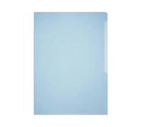 Durable Clear Plastic Cut Flush Document Wallet Folder | 50 Pack | A4 Blue