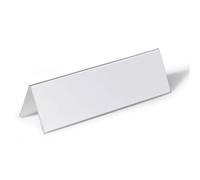 Durable Clear Plastic Table Place Name Holders and Inserts | 25 Pack | 105x297mm