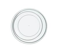 Durable Clear Plastic Small Summer Plate, Easy to Maintain Plastic Serving Plate, Lightweight Plastic Plate