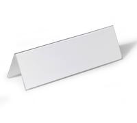 Durable Table Place Name Holder 105 x 297mm Transparent - Pack of 25 - Perfect for Meetings, Conferences, Events, etc.