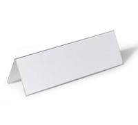 Durable Table Place Name Holder 105 x 297mm Transparent - Pack of 25 - Perfect for Meetings, Conferences, Events, etc.