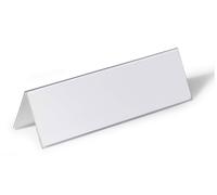 Durable Clear Plastic Table Place Name Holders & Inserts - 25 Pack - 105x297mm Durable Clear 25 Pack