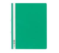 Durable Clear View A4 Document Folder Green | Transparent Front Cover | Pack of 25 Folders | Perfect For Holding A4 Punched Documents
