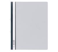 Durable Clear View A4 Document Folder Grey | Transparent Front Cover | Pack of 25 Folders | Perfect For Holding A4 Punched Documents