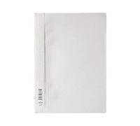Durable Clear View A4 Document Folder White | Transparent Front Cover | Pack of 50 Folders | Ideal for Holding A4 Punched Documents