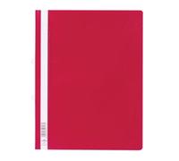 Durable Clear View Project Folder Report File + Filing Strip, 25 Pack, A4+ Red