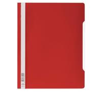 Durable Clear View Document Folder Extra Wide Format A4 Punched Red (50pk)