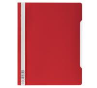 DURABLE Clear View Folder A4 257003 – Extra Wide, Index Strip – Red, Pack of 50