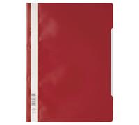 Durable Clear View Project Folder Document Report File | 25 Pack | A4 Red