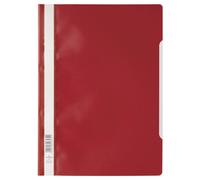 Durable Clear View Project Folder Document Report File | 50 Pack | A4 Red