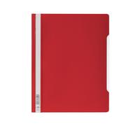 Durable Clear View Project Folder Document Report File | 50 Pack | A4 Red