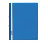 Durable Clear View Project Folder Report File + Filing Strip - 25 Pack - A4 Blue