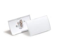 Durable CLICK FOLD NAME BADGE with Combi Clip 40x75mm Pack of 25