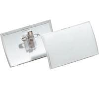 Durable CLICK FOLD NAME BADGE with Combi Clip 40x75mm Pack of 25