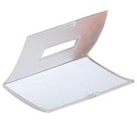 Durable Click Fold Name Badge | 75 x 40 mm | Includes Magnet for Attaching To Clothing | Pack of 10 | Transparent Polypropylene