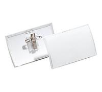 DURABLE Click-Fold Name Badge Combi clip 7.5 x 4 cm Plastic Pack of 25